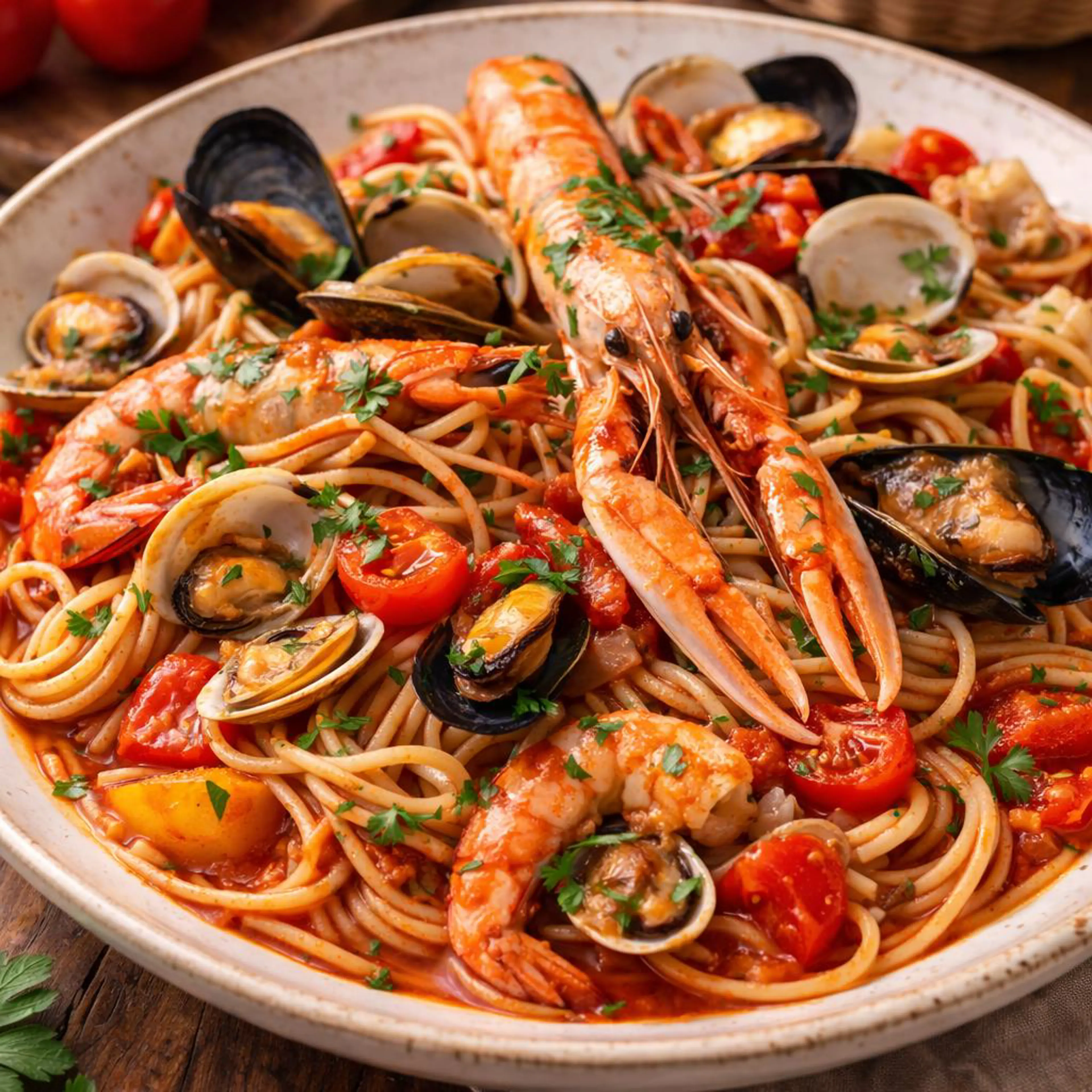 Vermicelles aux fruits de mer