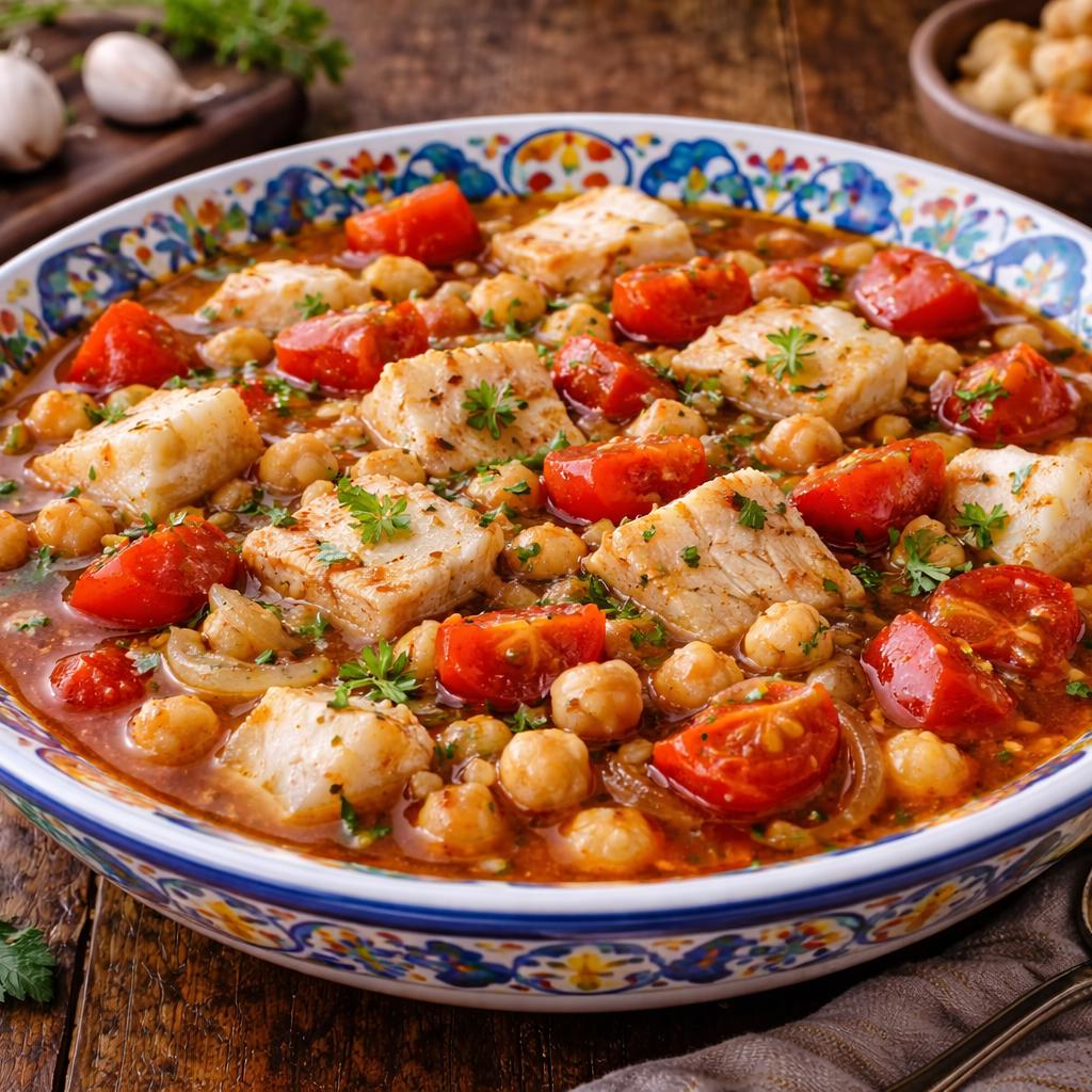 Salted Cod and Chickpea Soup