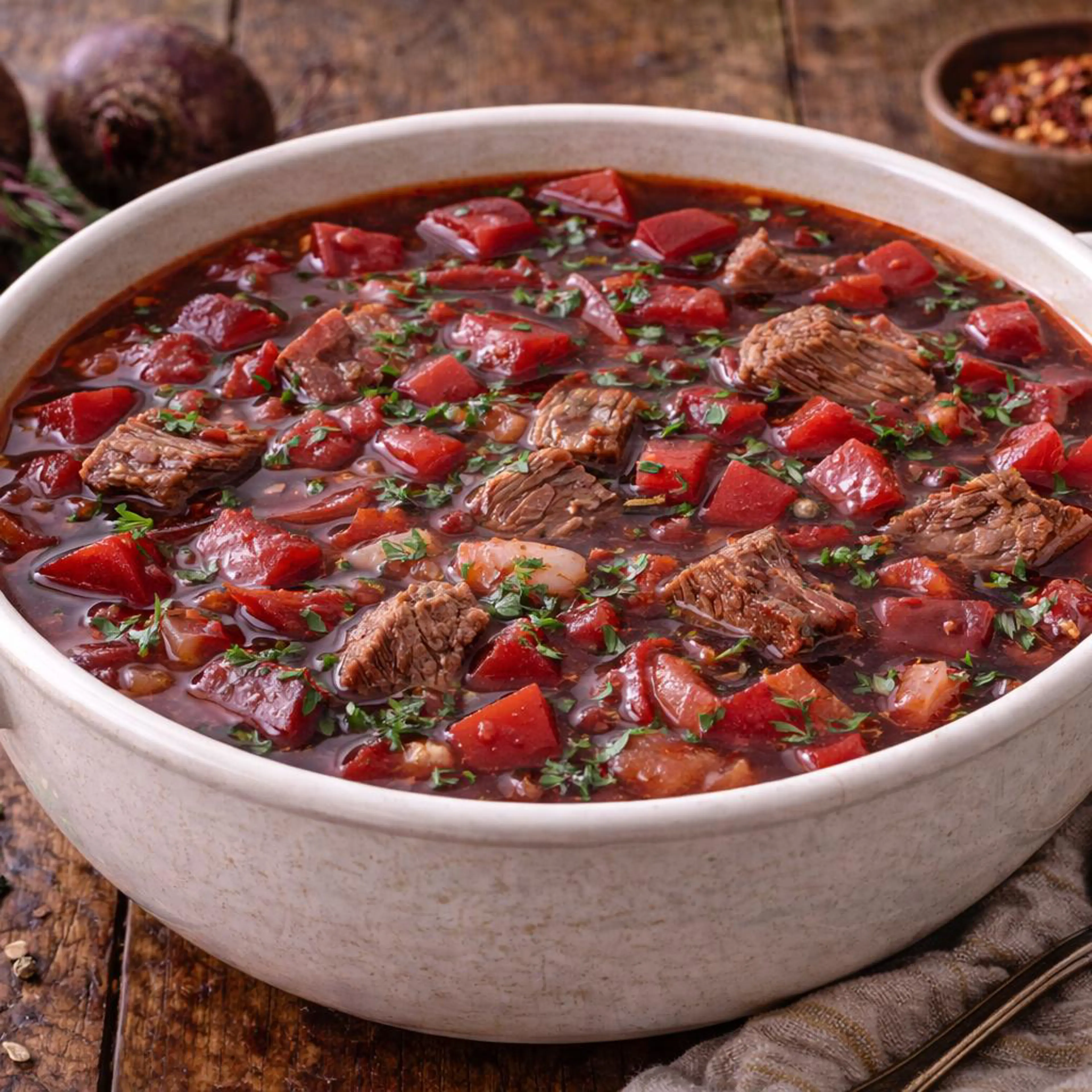 Soupe de betteraves rouges