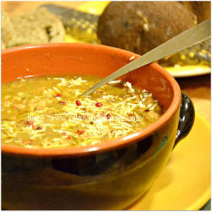 Sopa de cebada y ortigas