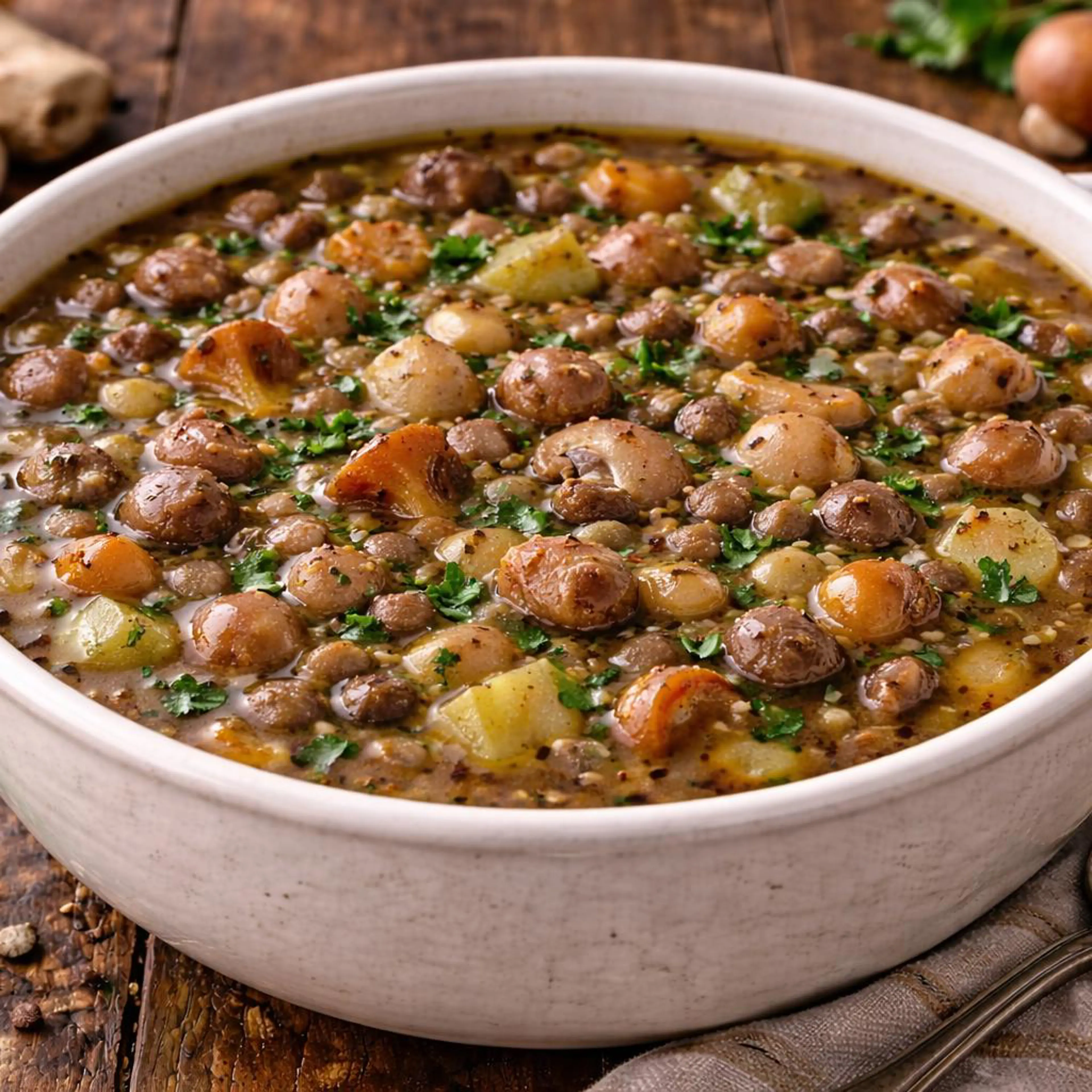 Sopa de cogumelos mistos