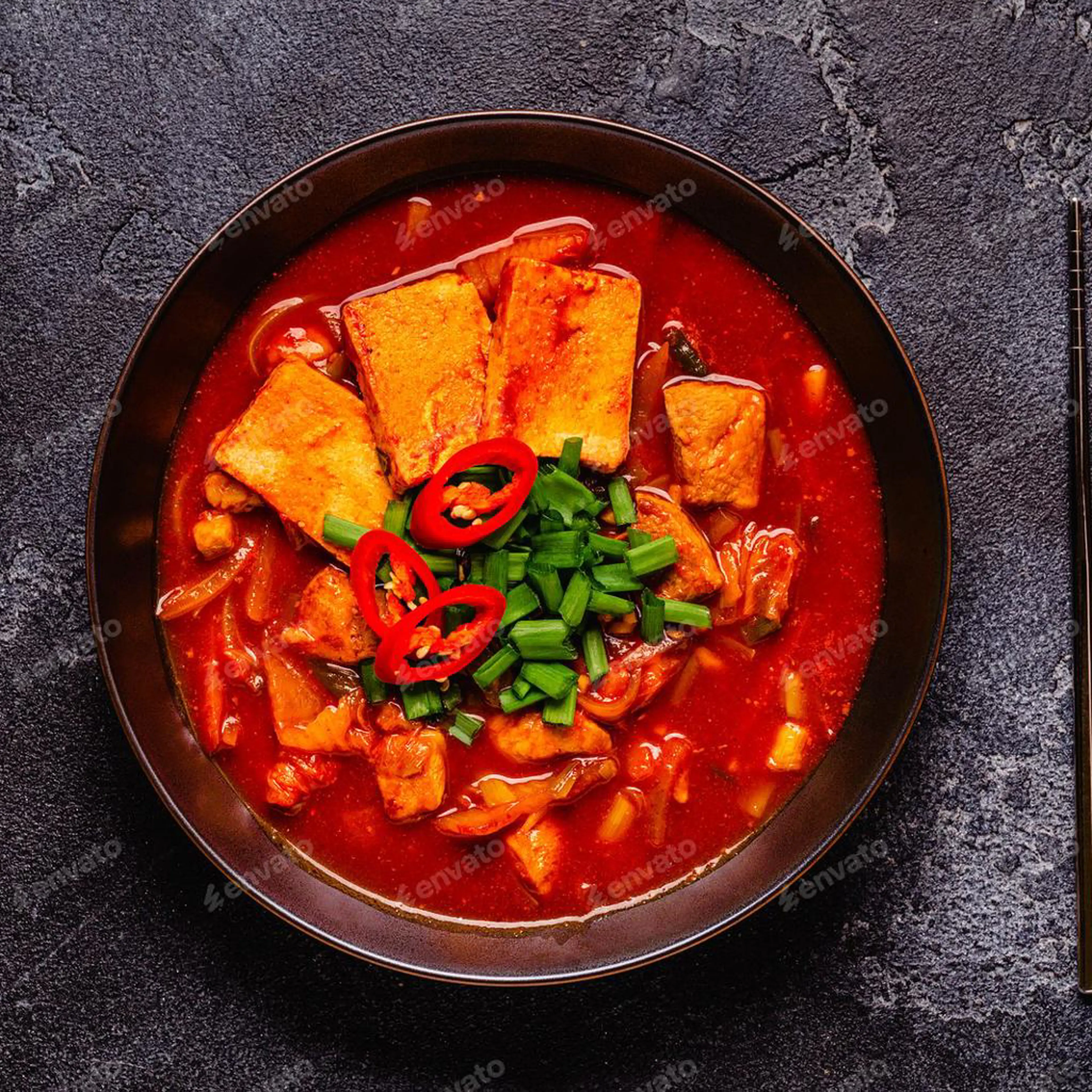Soupe de tofu épicée