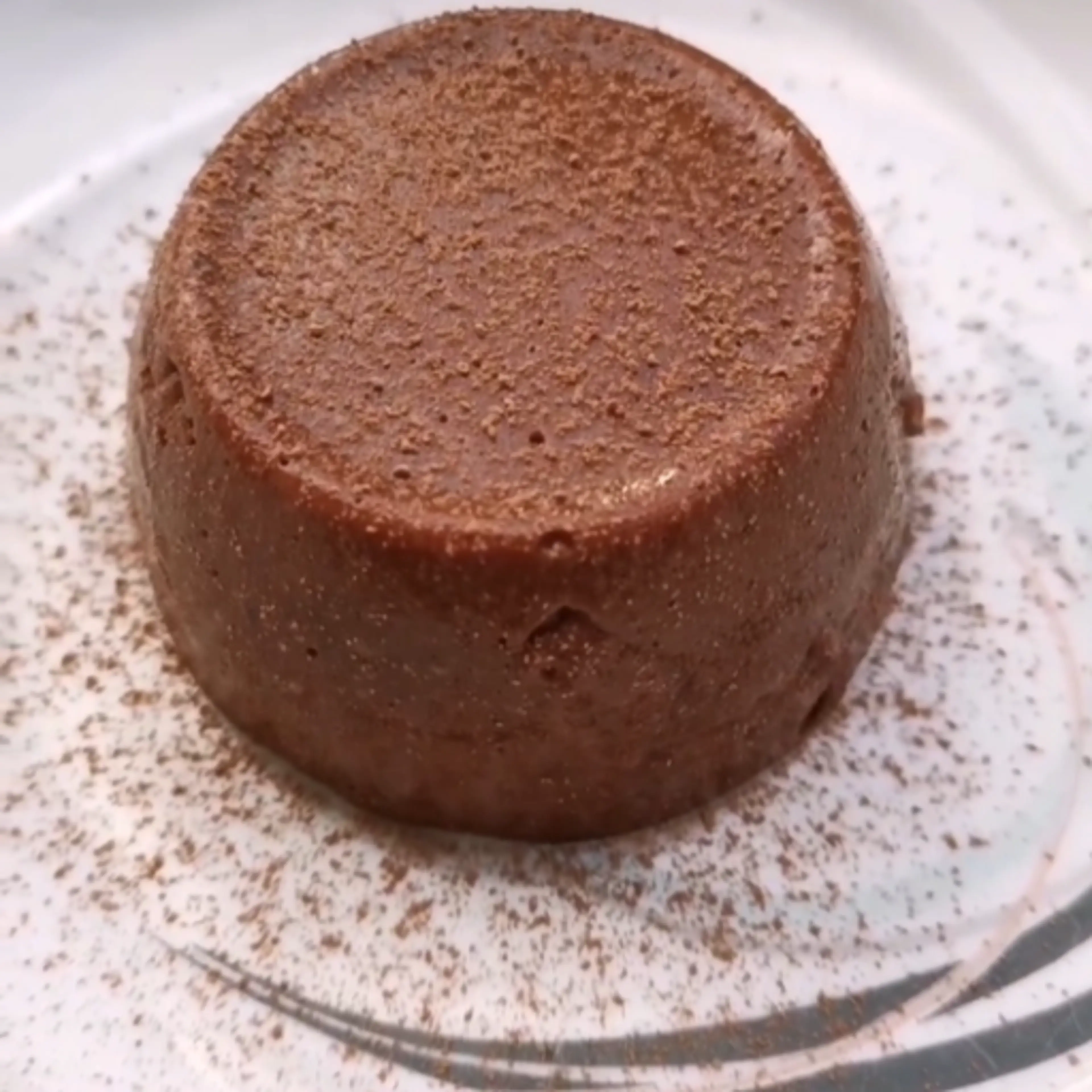 Persimmon and cocoa pudding