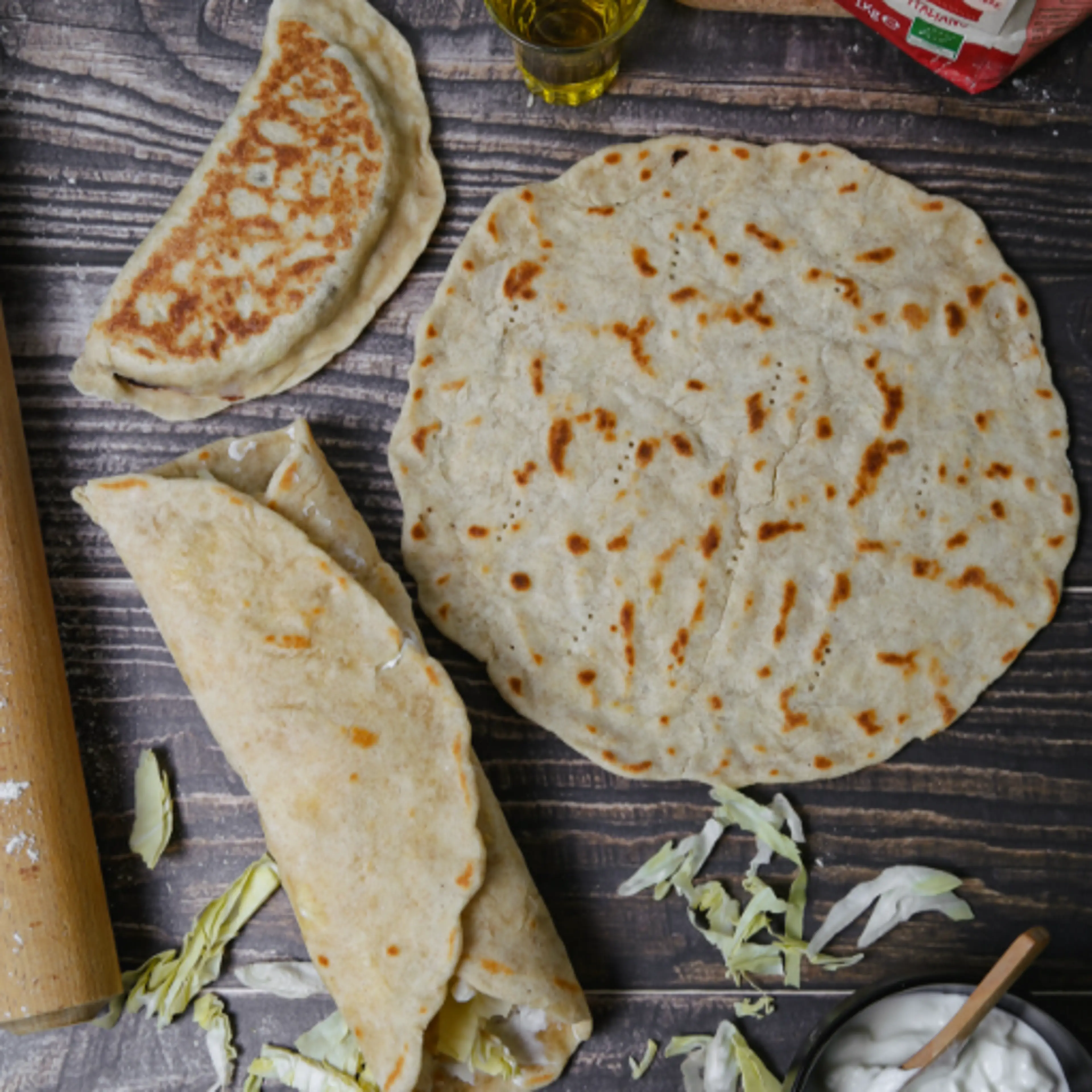 Piadinas con yogur