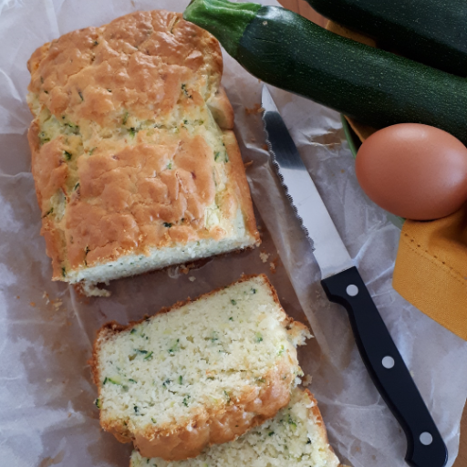 Plumcake salgado de abobrinha e Asiago
