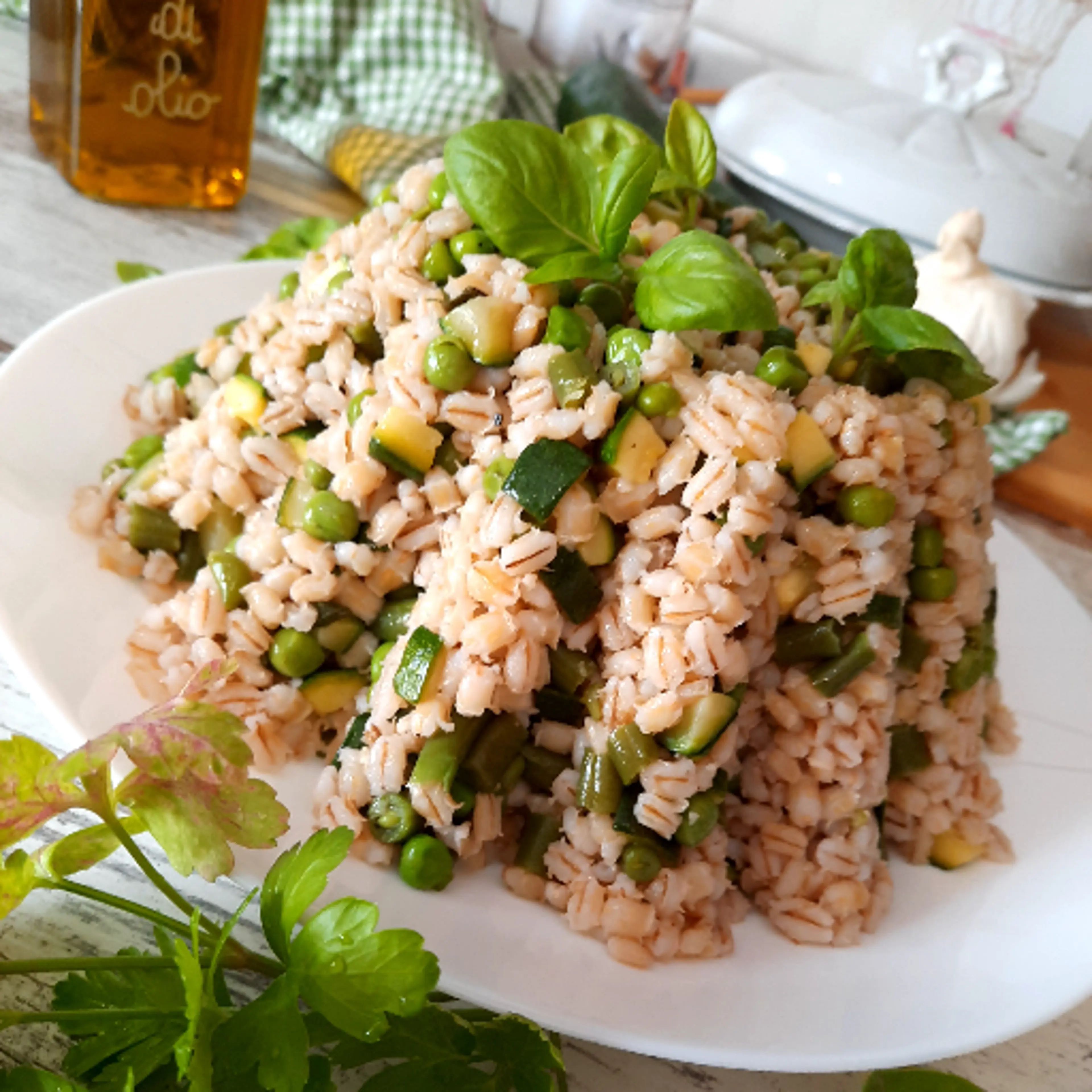 Barley with vegetables