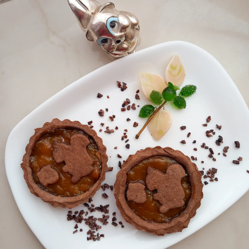 سلال سابليه بالكاكاو وحبوب الكاكاو مع مربى الخوخ خالية من الغلوتين واللاكتوز