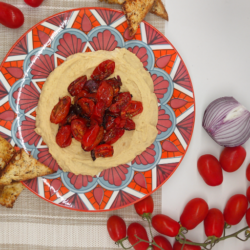 Hummus di ceci con pomodorini in air fryer