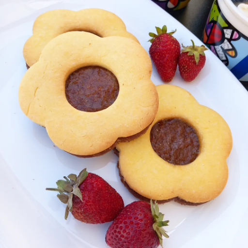 Glutenvrije en lactosevrije occhio di bue koekjes