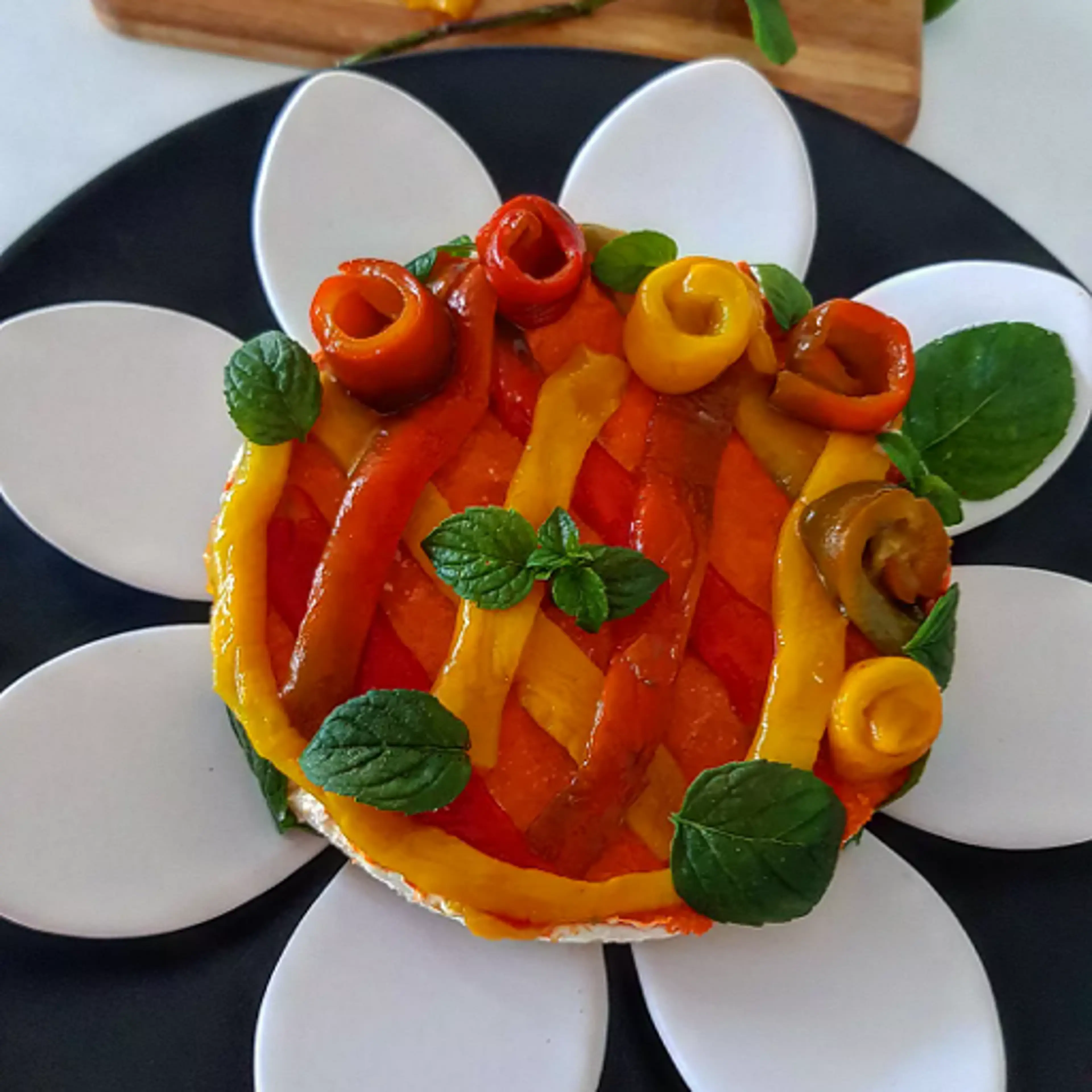 Солёный чизкейк с перцами