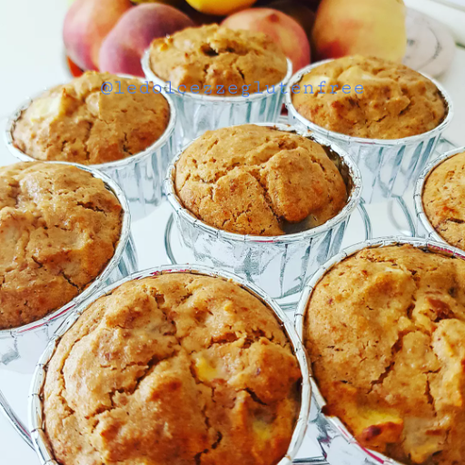 Muffins alle pesche e ricotta senza zucchero