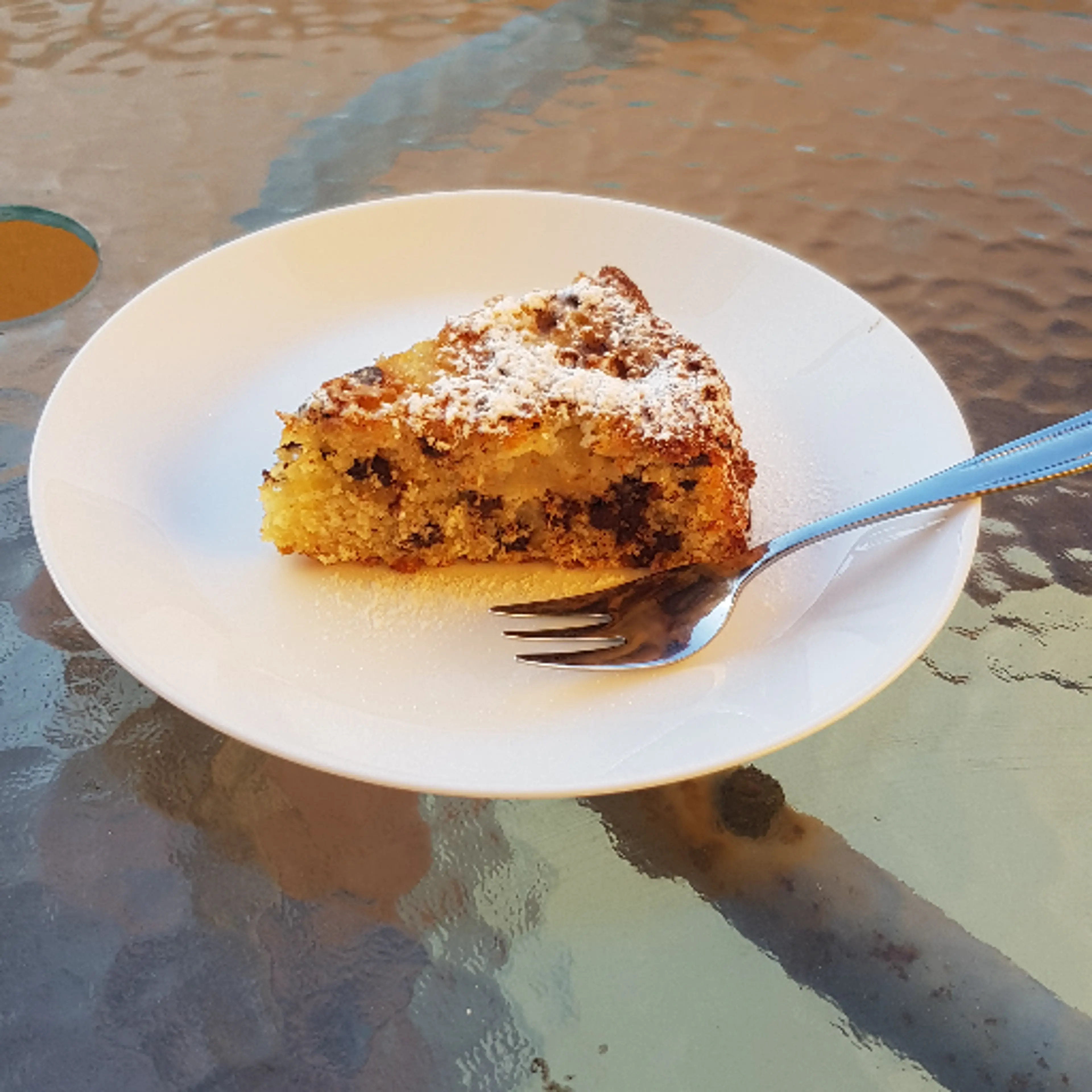 Gâteau aux poires et pépites de chocolat