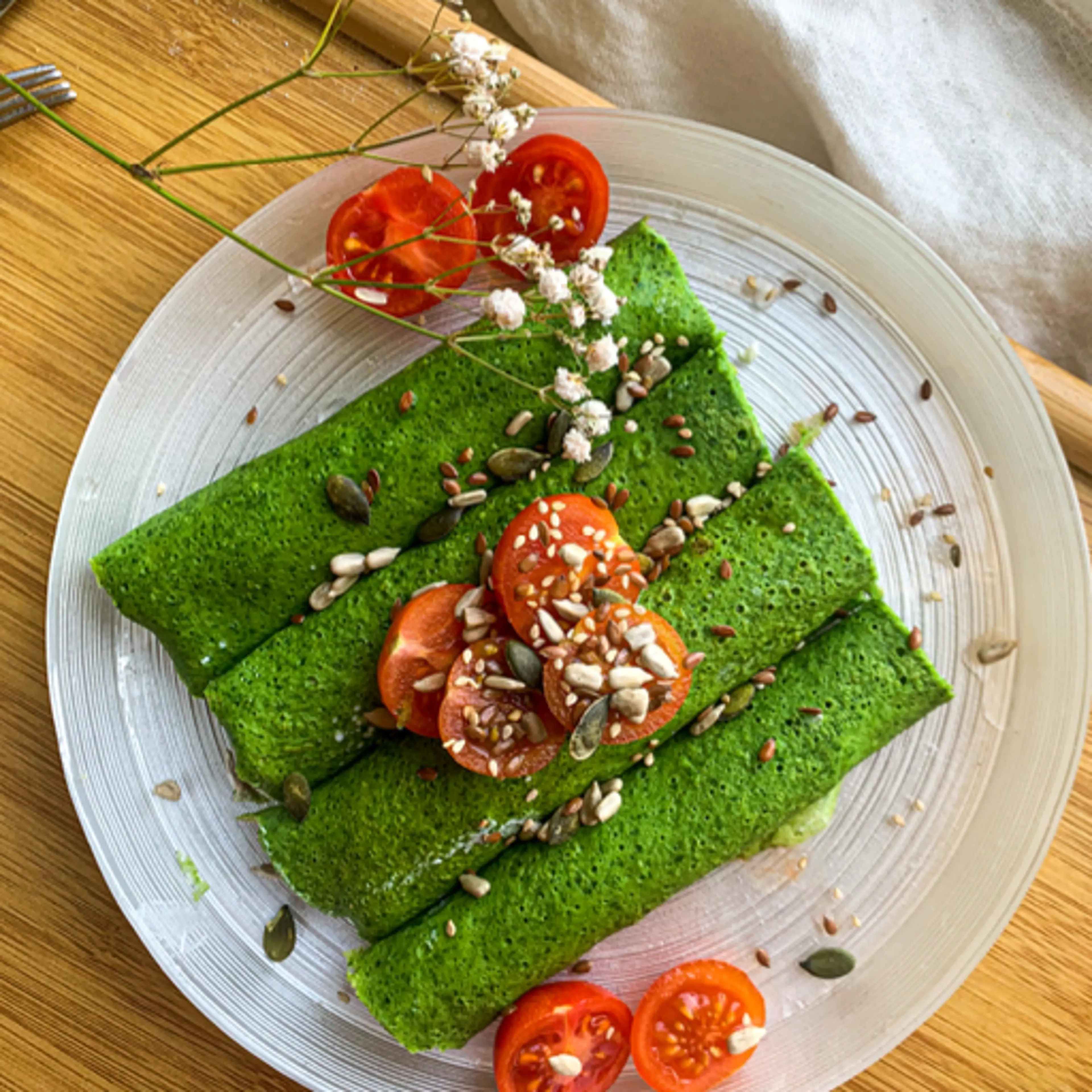 Crêpes aux épinards