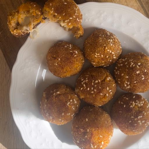 Pumpkin meatballs.. cheesy!