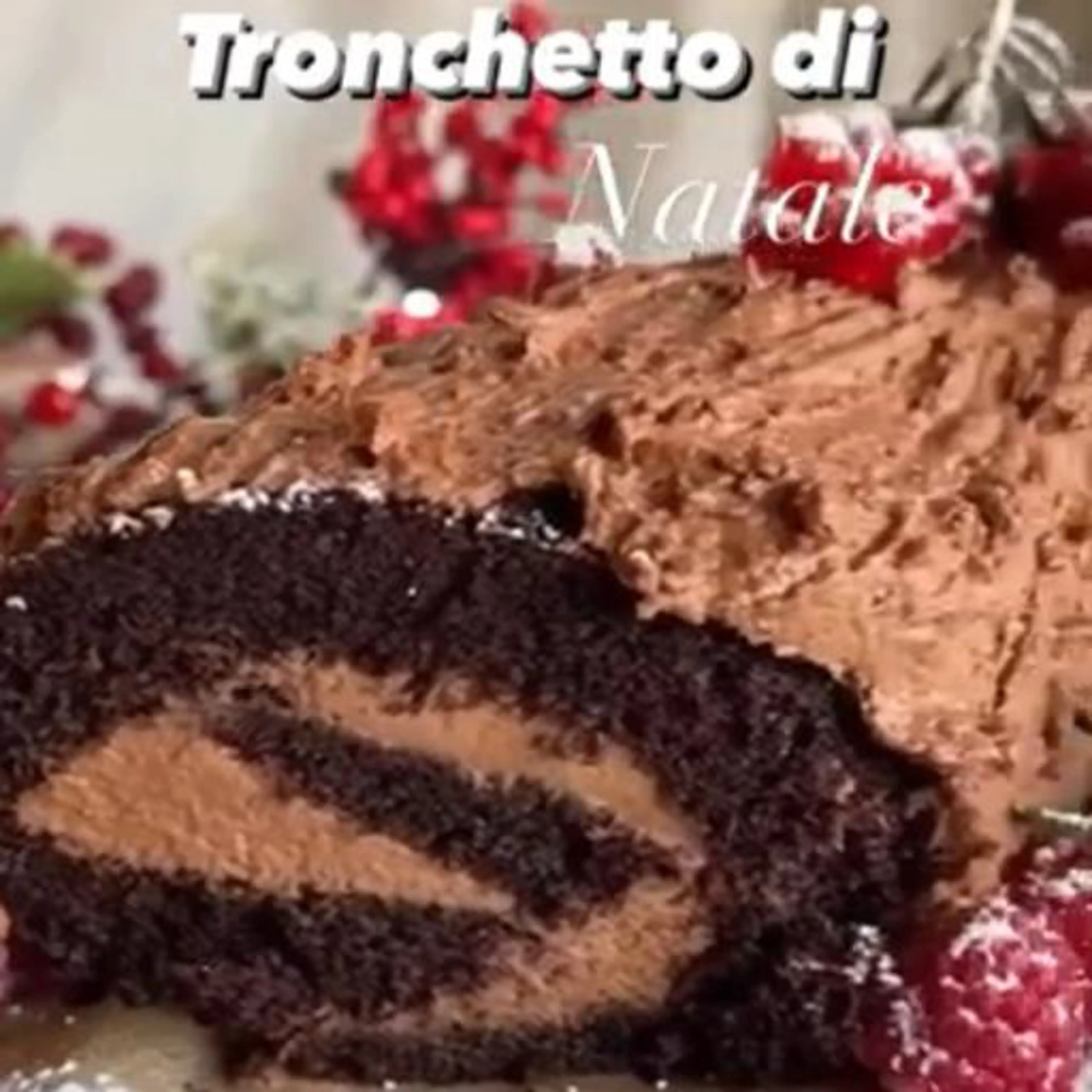 Christmas log cake