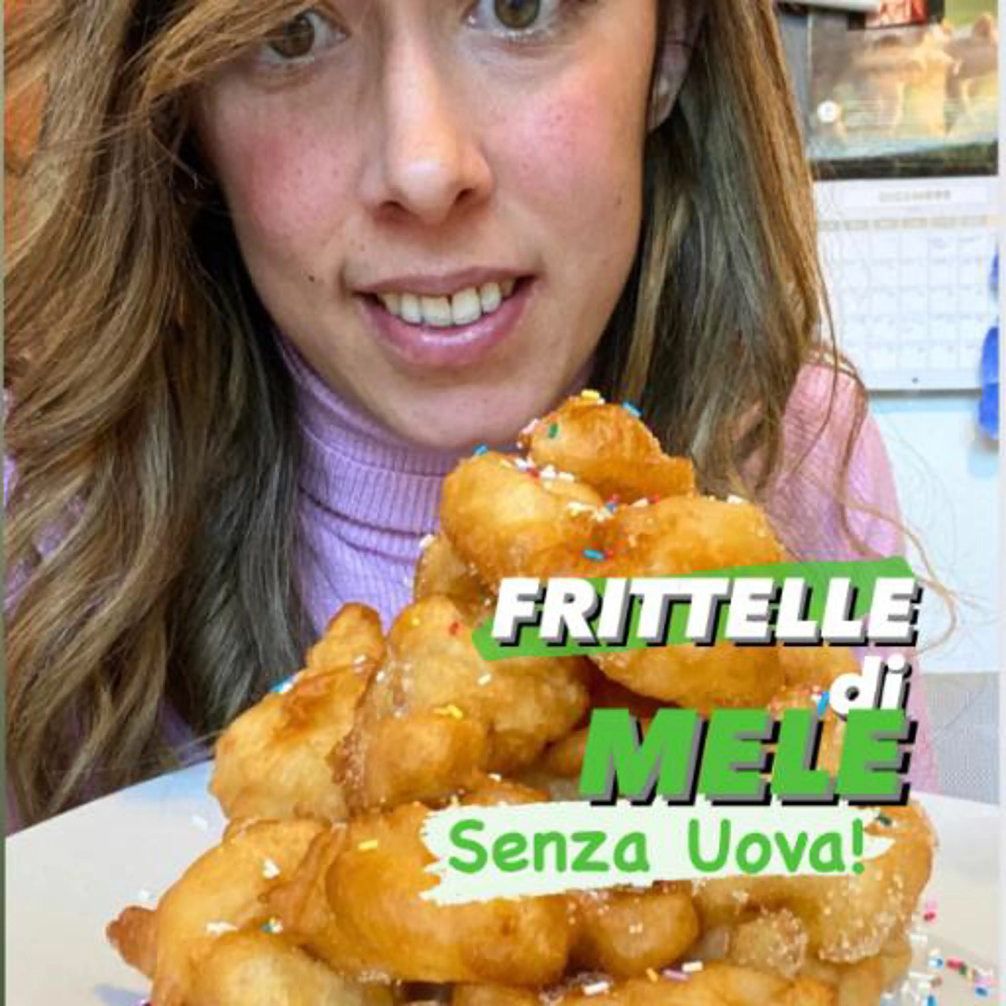 Eggless apple fritters!