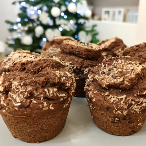 Kókuszos és kakaós muffin