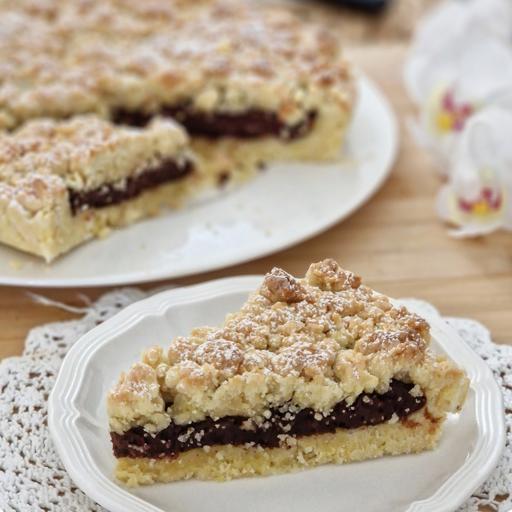 Kruche ciasto z kremem czekoladowym