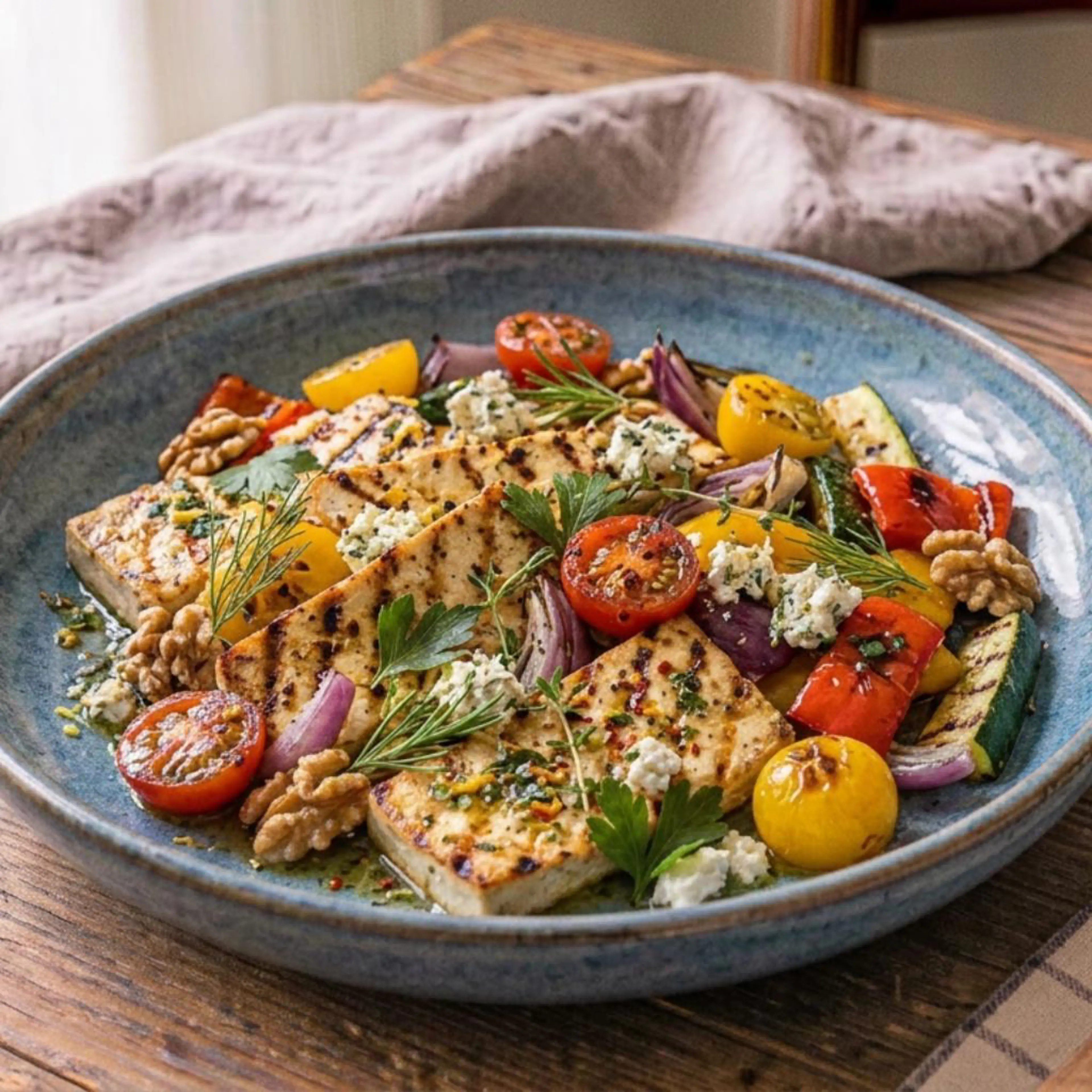 Sebzeli ızgara tofu