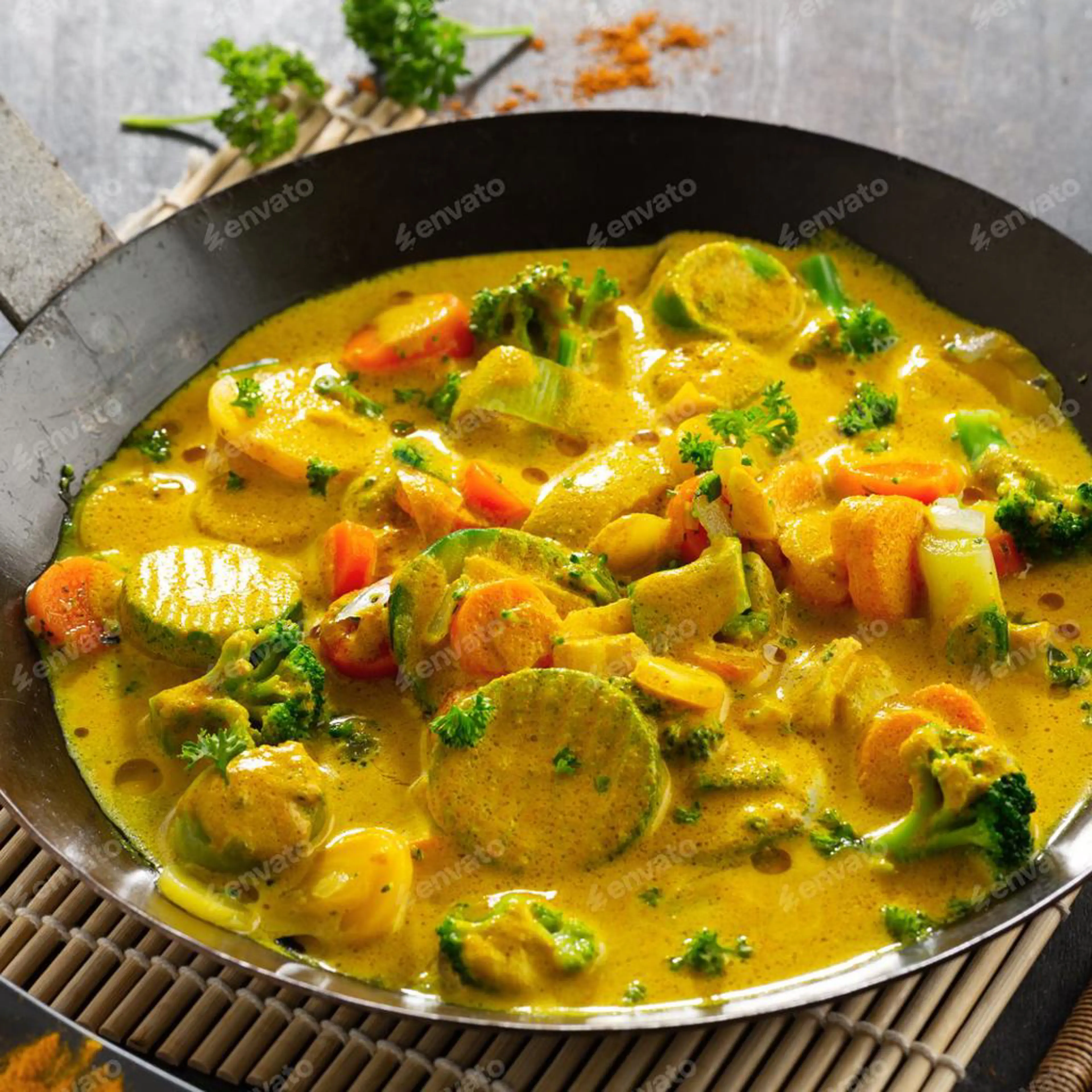 Овощное карри с кокосовым молоком