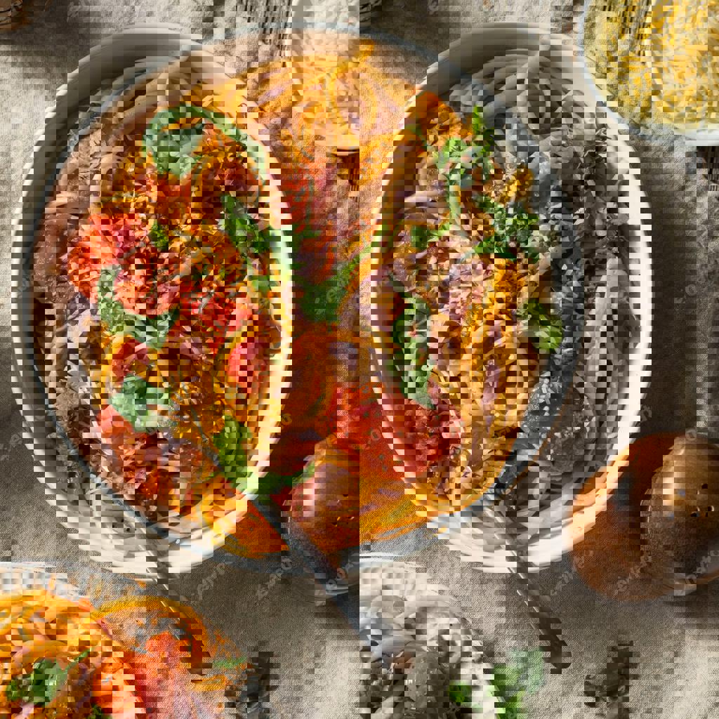 Pasta sin gluten con tomate fresco