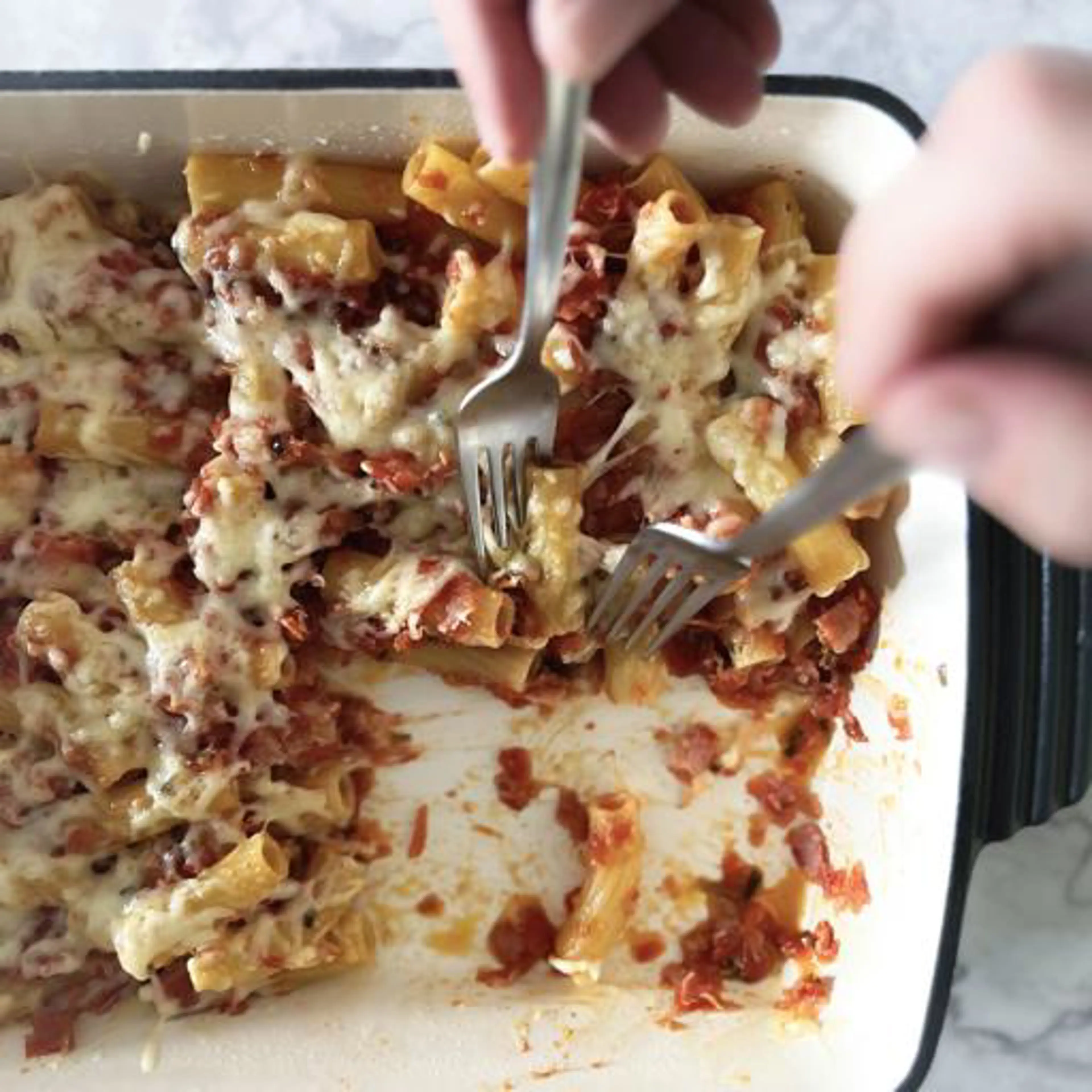 Fanciful pasta bake