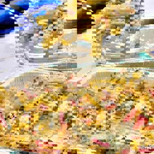 باستا الفرن مع ستراتشاتيلا وسبك