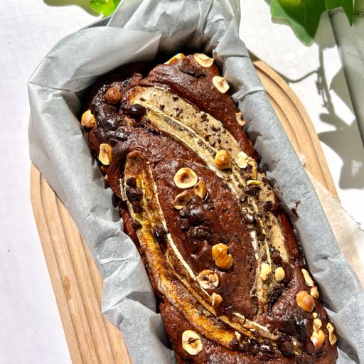 Pan de plátano con chocolate