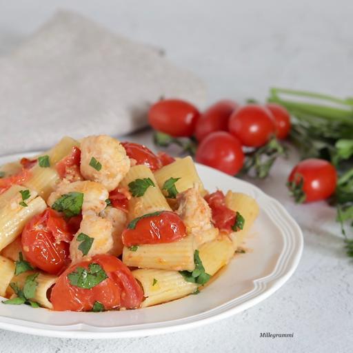 Mezze maniche à la lotte