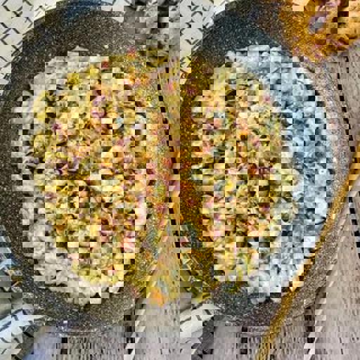 Gnocchi stracciata, speck et tarallo