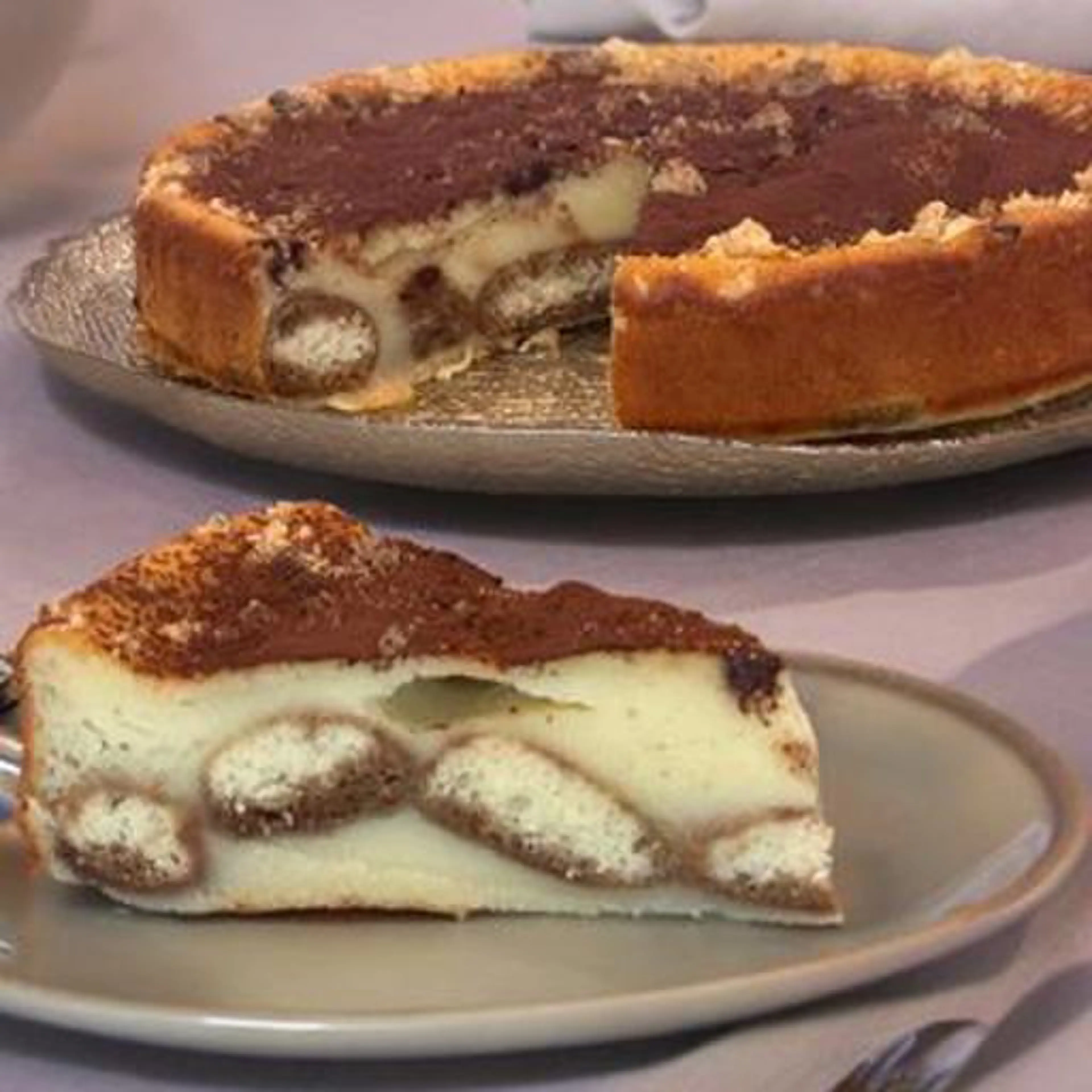 Baked gluten-free tiramisu cake