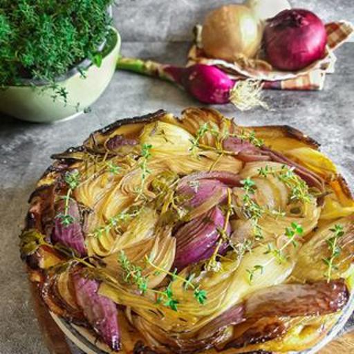 Tarte tatin de cebolas