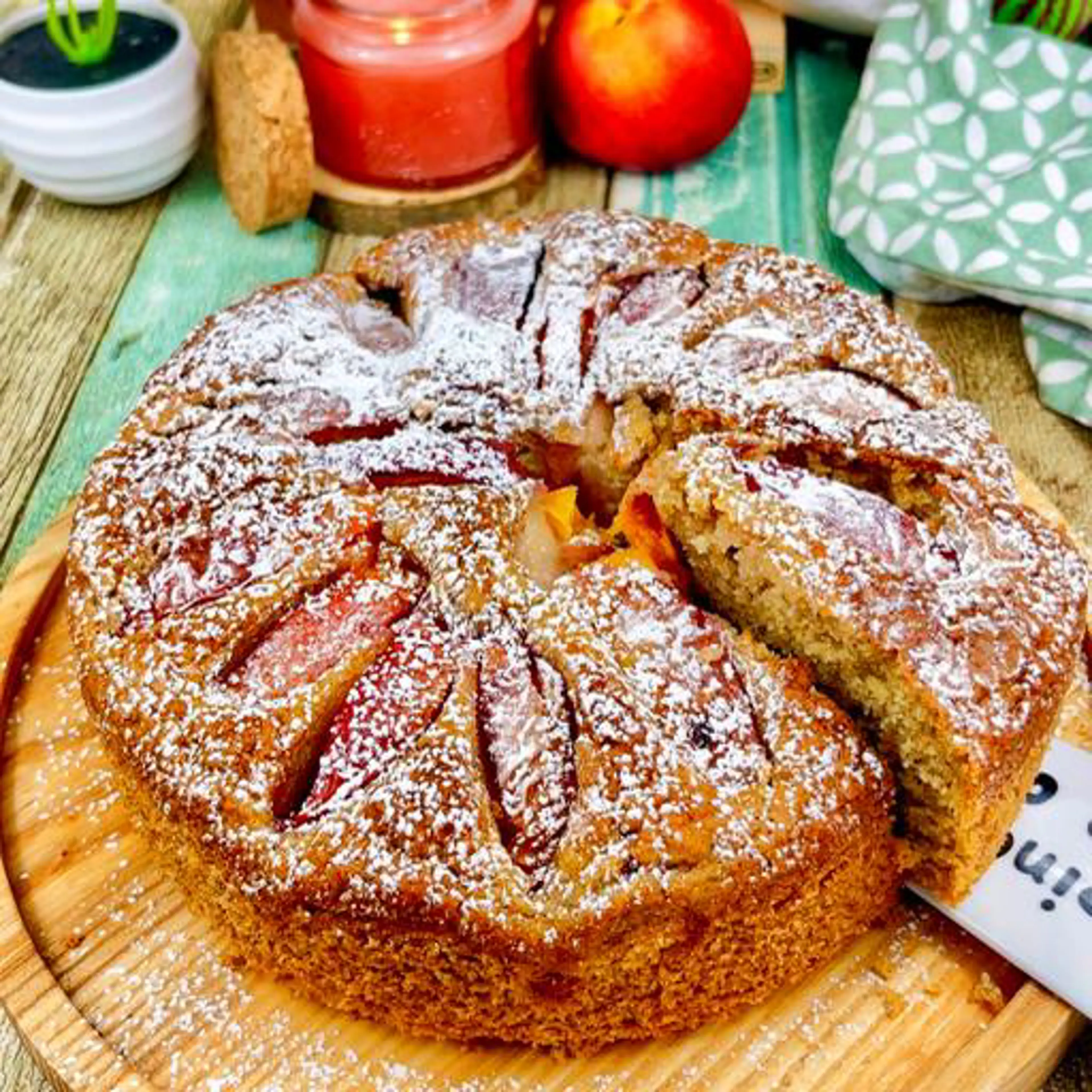 Peach and Yogurt Cake - without eggs and without butter