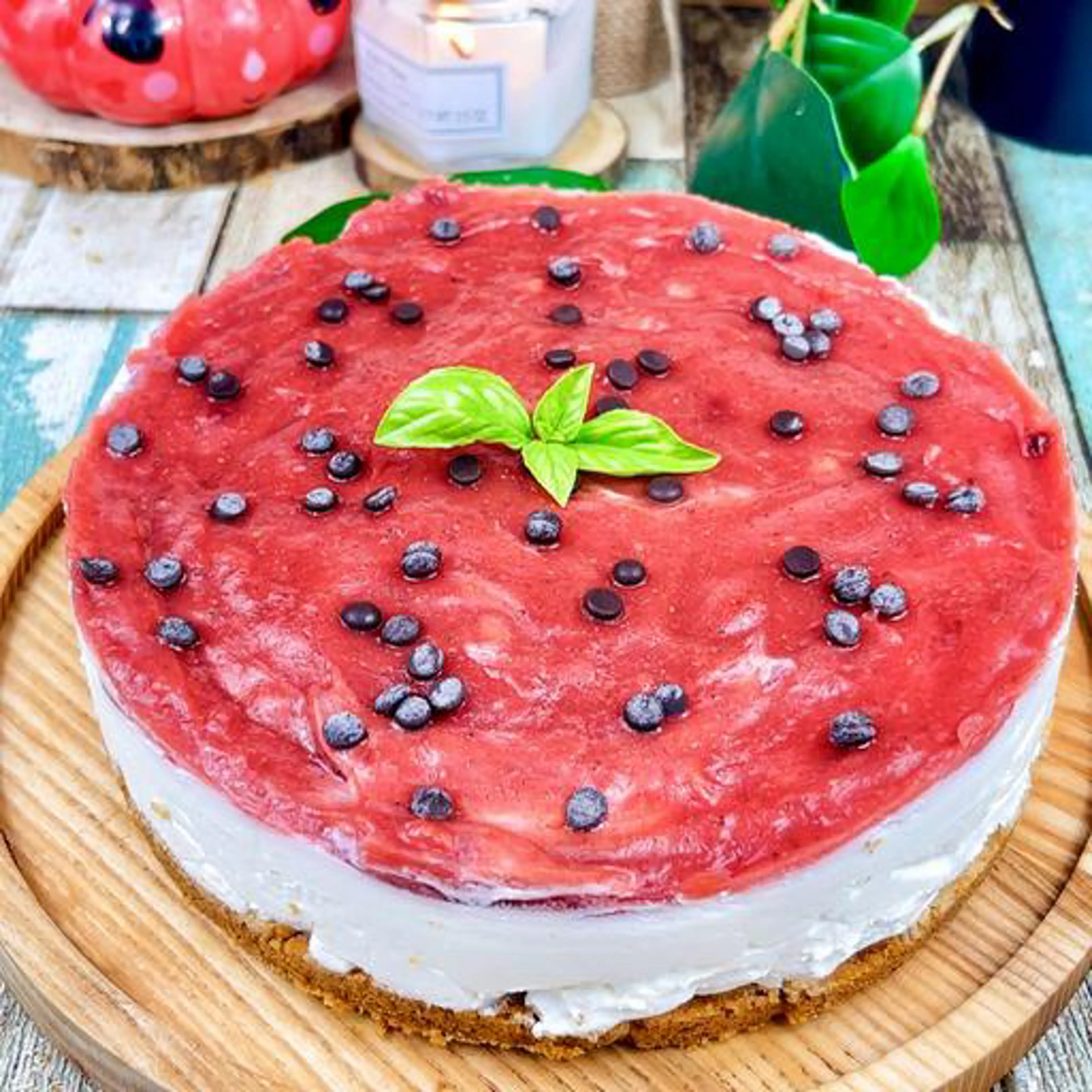 スイカのチーズケーキ