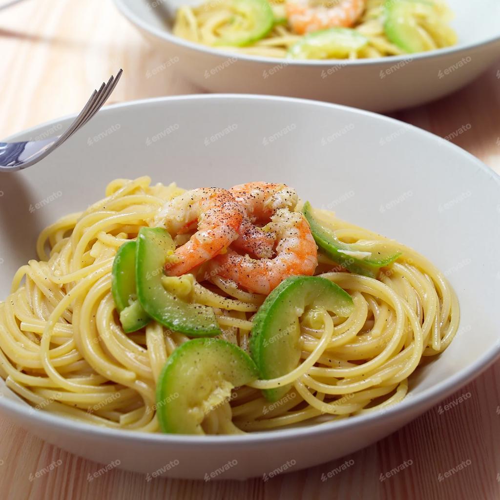 Pasta with Zucchini and Shrimp