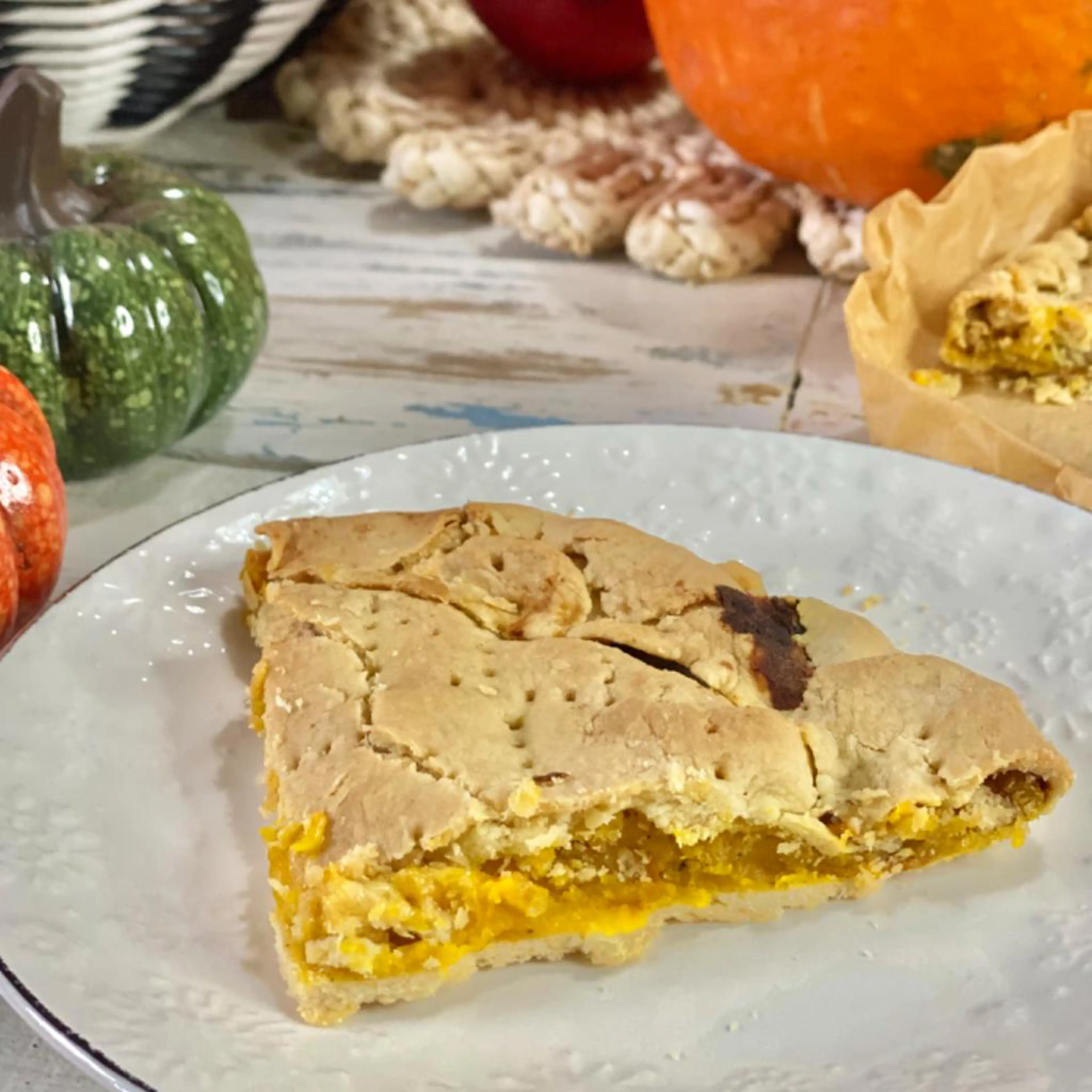 Savory pumpkin tart