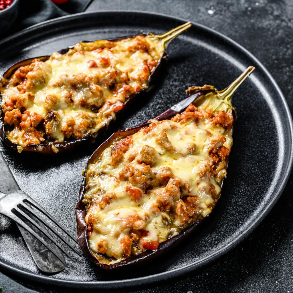 Stuffed Eggplants with Meat and Mozzarella