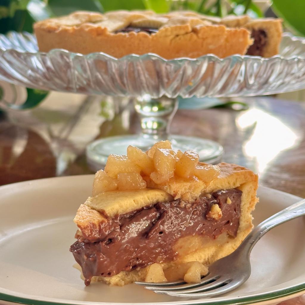 La foto della ricetta Crostata pere e cioccolato di Altrofoodshop adatta a Vegetariani, diete senza lattosio, pescetariani.