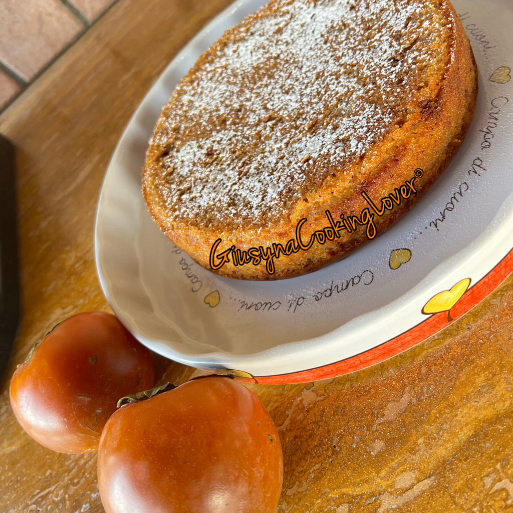 La foto della ricetta Torta ai cachi di GiusynaCookingLover adatta a Vegetariani, diete senza lattosio, diete senza nichel, pescetariani.