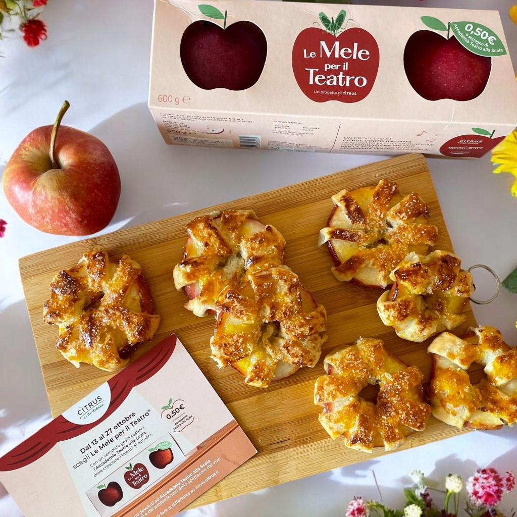 La foto della ricetta Ciambelline di mele e pasta sfoglia di CITRUS - l'Orto Italiano adatta a Vegetariani, diete senza nichel, pescetariani.