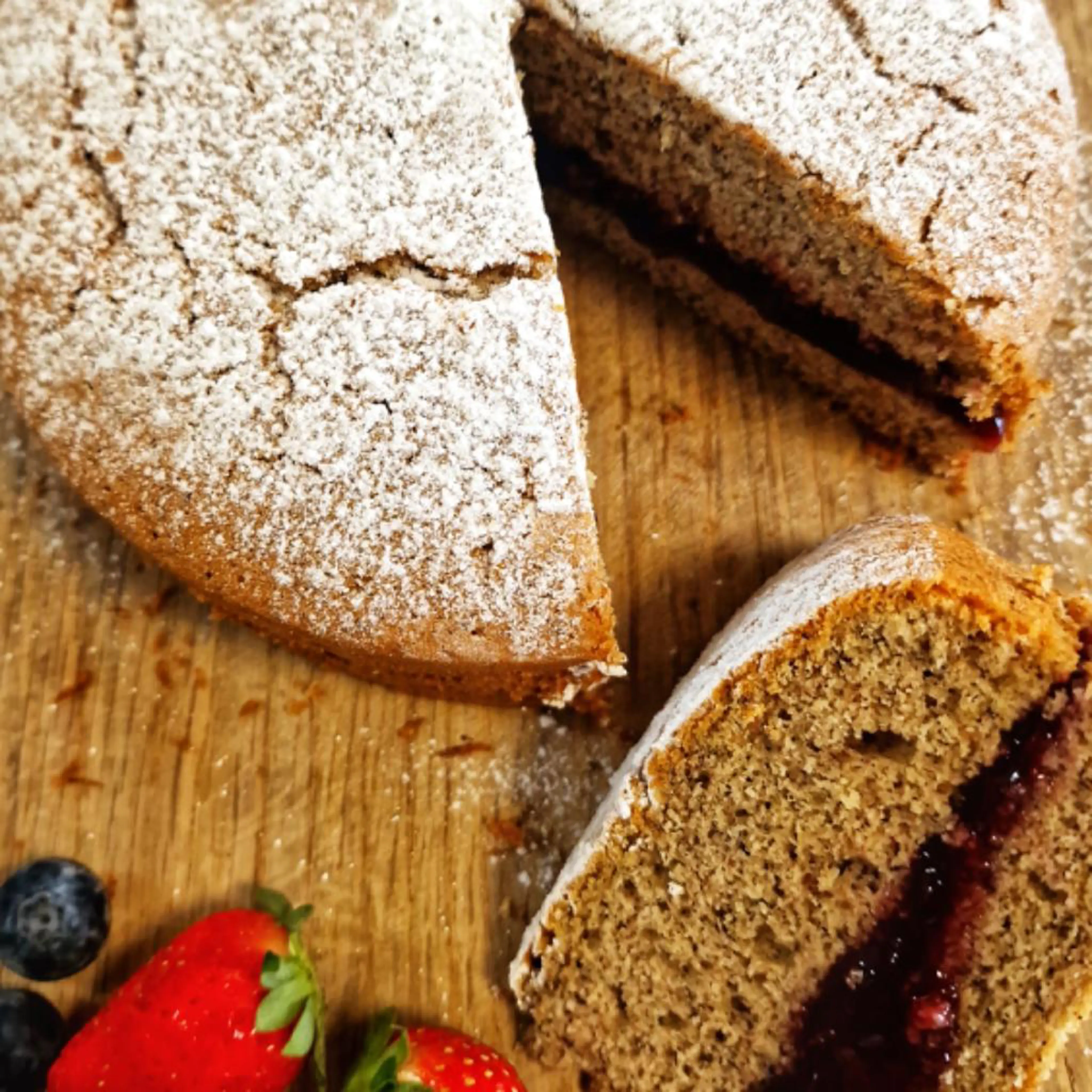 Buckwheat cake with jam