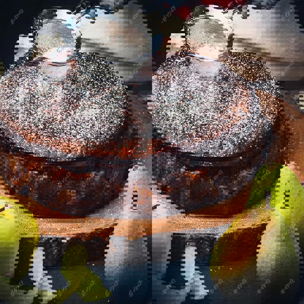 Tarta de peras y chocolate