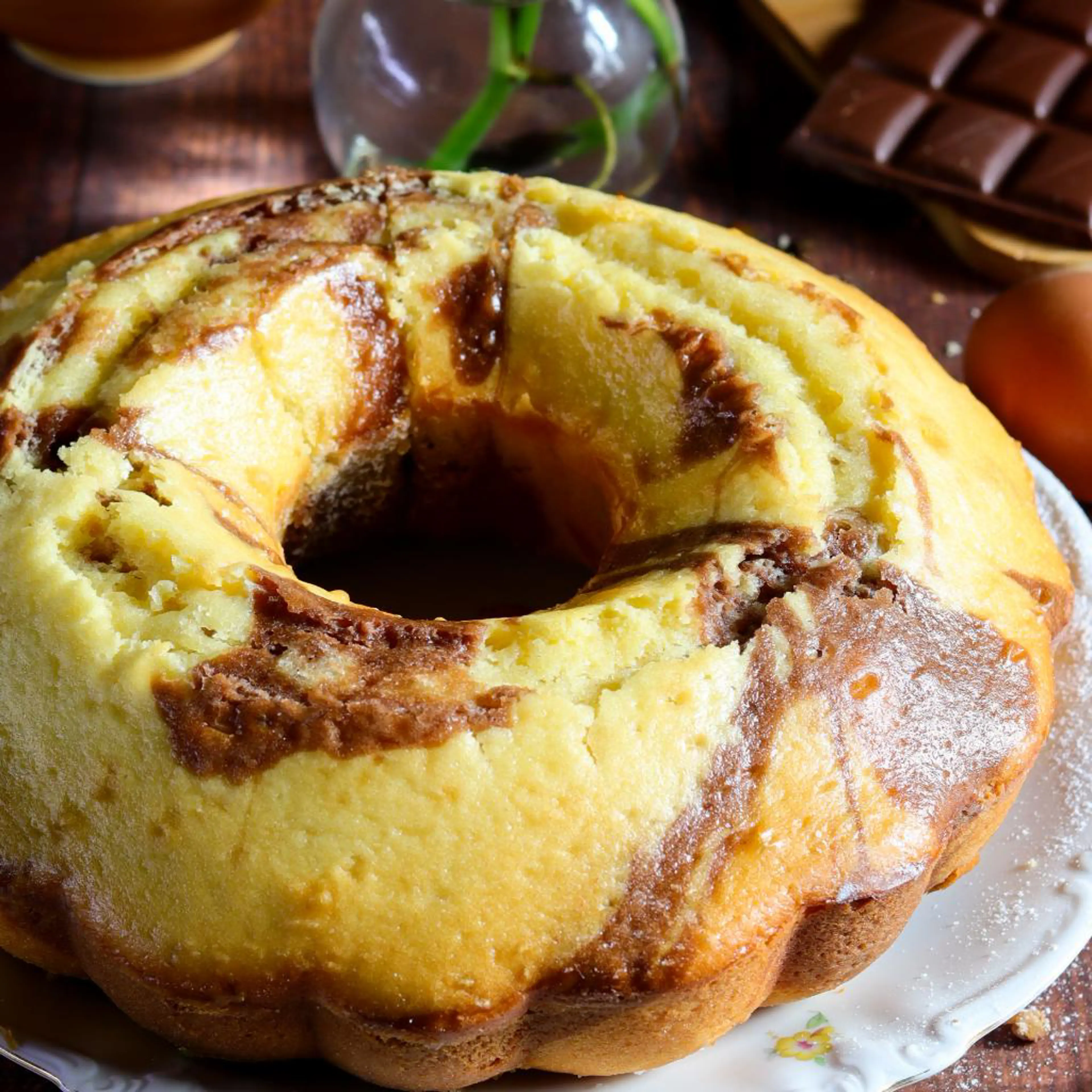 Tweekleurige tulbandcake