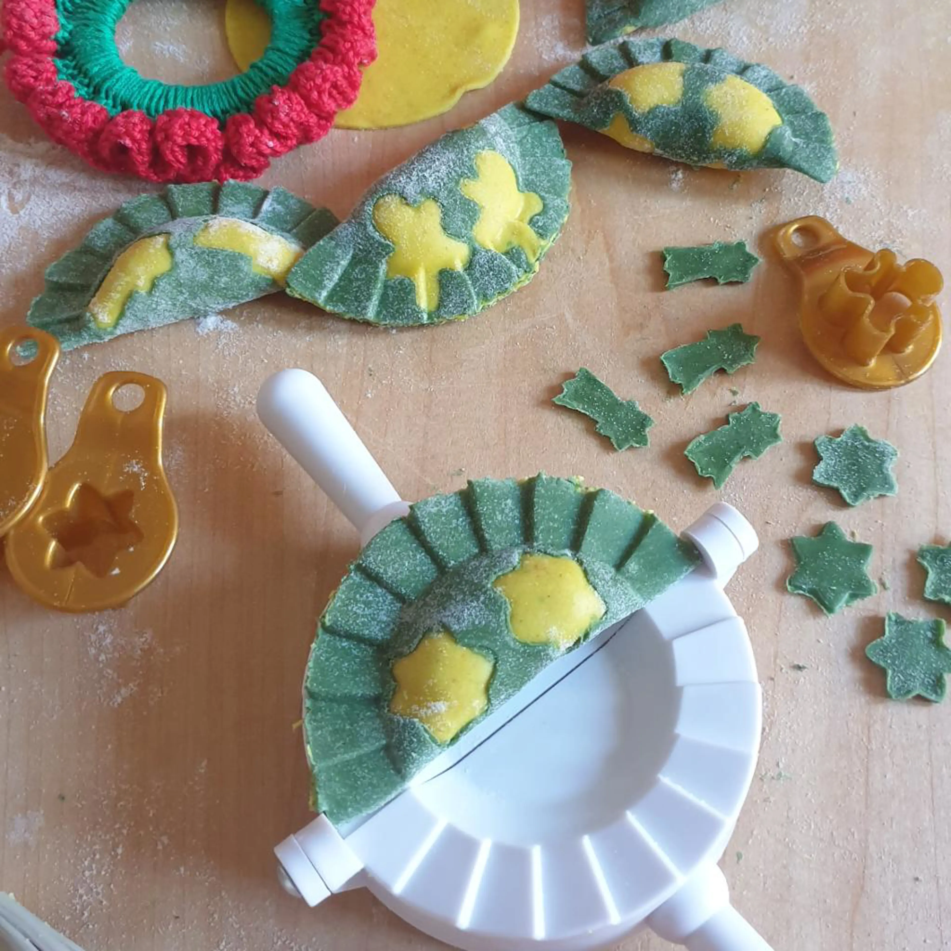 Christmas spiced ravioli
