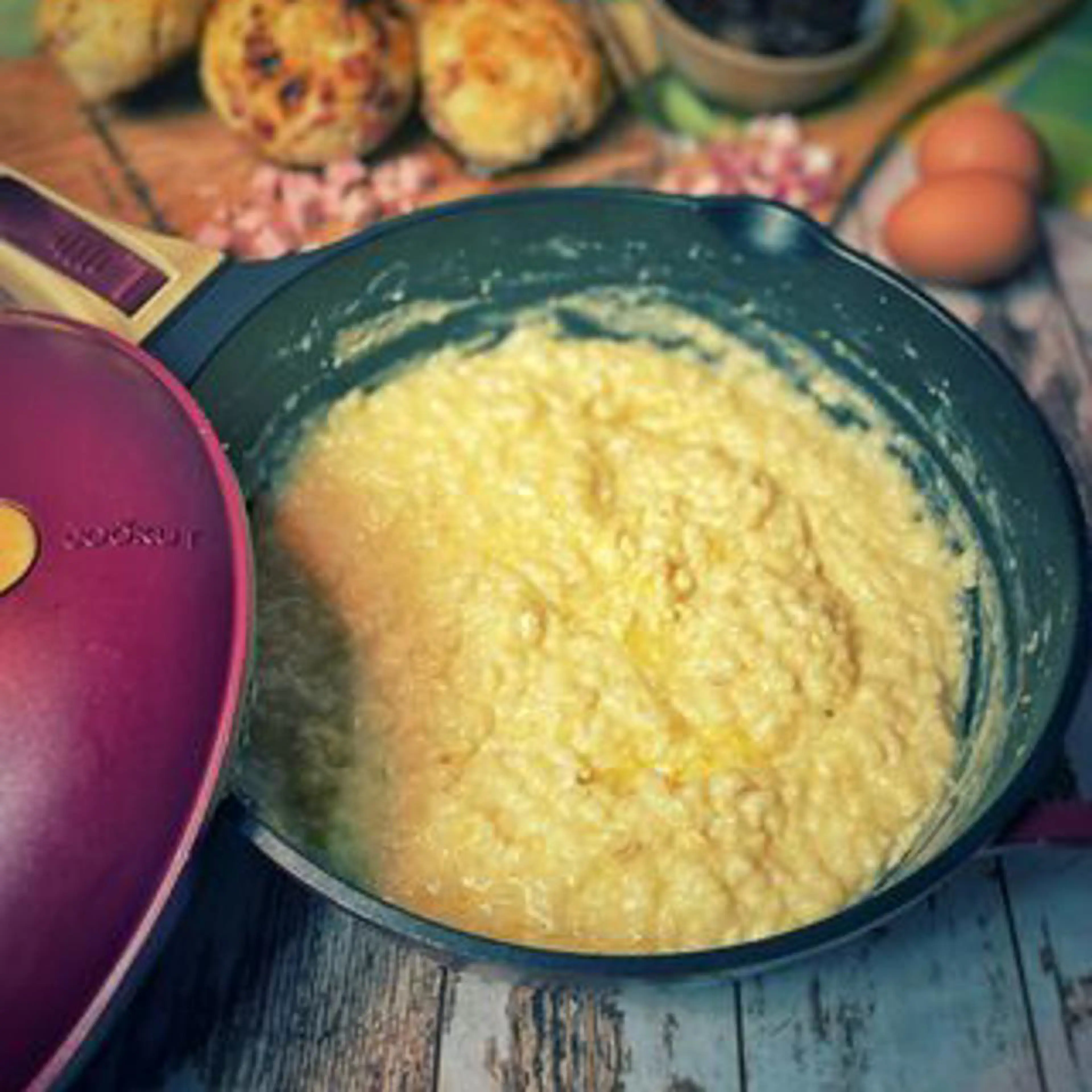 Рис с сыром и яйцом