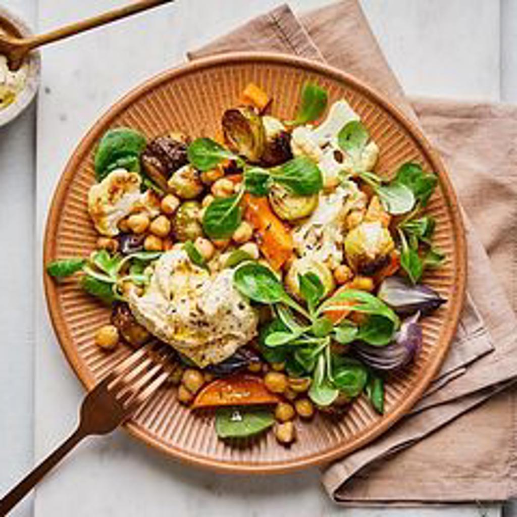 Insalata di ceci con verdure al forno