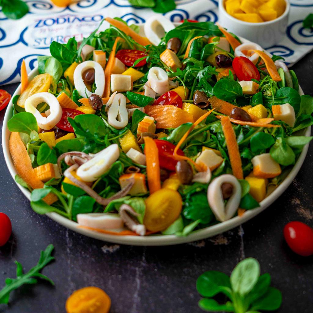 Insalata di calamari e mango