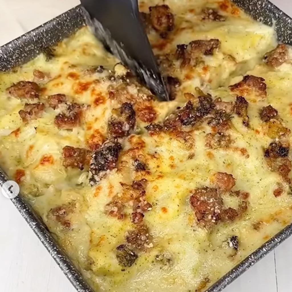 Lasagne broccoli e salsiccia