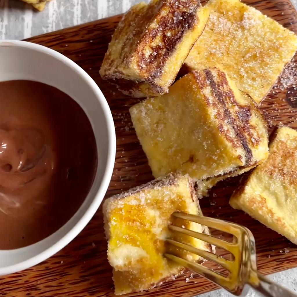 Tostadas francesas con chocolate