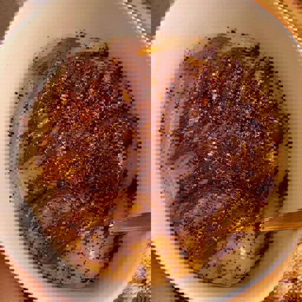 Bowl di avena con caramello e cioccolato